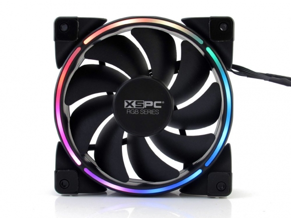 XSPC RGB Series 120mm Fan - PWM 800-2200RPM - 5V Addressable RGB (3 Pack)