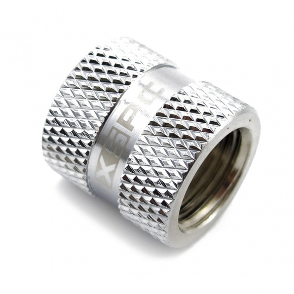 XSPC G1/4" 18mm Female to Female Fitting (Chrome) V2
