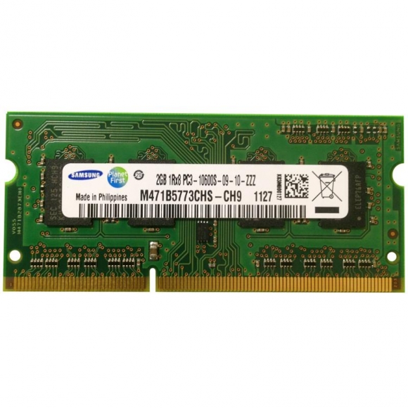 Samsung 2GB DDR3 Memory SO-DIMM 204pin 1Rx8 1333MHz M471B5773CHS-CH9