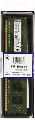 Kingston Value Ram Kvr16N11S6/2 2Gb 1600Mhz Ddr3 Nonecc