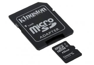 Kingston SDC4/16GB 16 GB Micro SDHC Flash Memory Card with Adapter