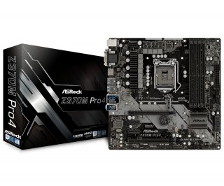 ASRock Z370M Pro4 LGA 1151 (300 Series) Intel Z370 HDMI SATA 6Gb/s USB 3.1 Micro ATX Motherboard