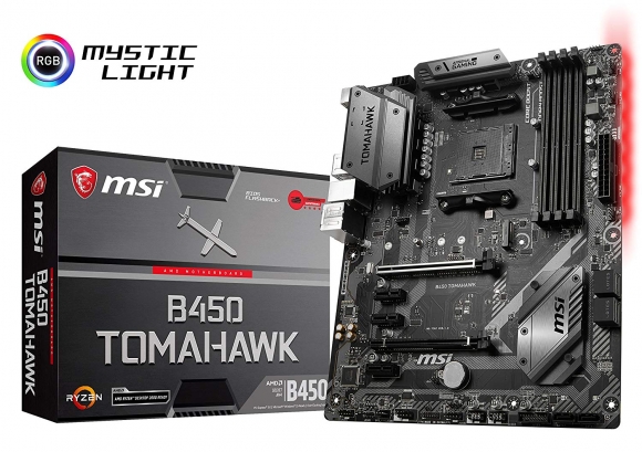 MSI B450 TOMAHAWK AM4 AMD B450 SATA 6Gb/s USB 3.1 HDMI ATX AMD Motherboard