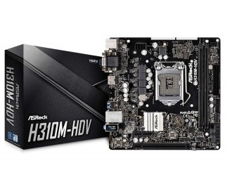 ASRock H310M-HDV LGA 1151 (300 Series) Intel H310 HDMI SATA 6Gb/s USB 3.1 Micro ATX Intel Motherboard