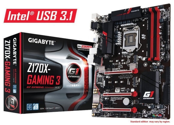 GIGABYTE G1 GA-Z170X-Gaming 3 rev. 1.0 LGA1151 Z170 HDMI USB 3.1 ATX Motherboard