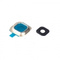 Rear Camera Lens Cover with Sticker for Samsung Galaxy S6 Edge Gold