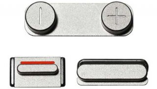 Full Set of Switch/Mute/Volume Button for iPhone 5s Silver