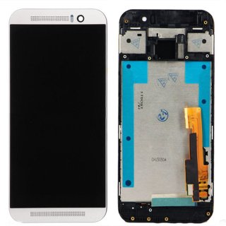 Front LCD Assembly with Frame for HTC One M9, Original, White