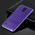 Metallic Brushed Back Cover for Samsung Note 4 Purple w/ Black Housing