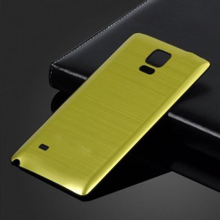 Metallic Brushed Back Cover for Note 4 Champagne w/ Black Housing