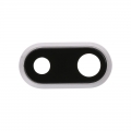 Rear Camera Lens Cover with LED Diffusor for Iphone 8 Plus - White