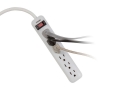 MonoPrice 13851 6 Outlet Power Strip w/ 1.5FT CORD, STRAIGHT PLUG