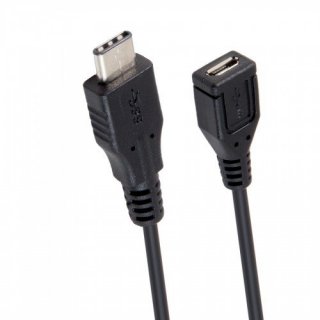 Syba SY-CAB20172 8" USB Type C 3.1 Male to USB 2.0 Micro-B Female