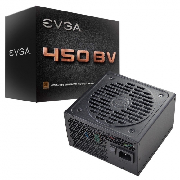 EVGA BV Series 100-BV-0450-K1 450W ATX12V / EPS12V 80 PLUS BRONZE Certified Active PFC Power Supply