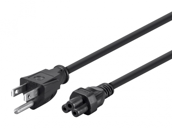 Monoprice 7687 18AWG Grounded AC Power Cord, NEMA 5-15P to IEC 60320 C5, 3 Foot Black