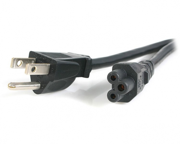 StarTech PXT101NB3S 6 Foot 3-Prong Laptop Power Cord - NEMA 5-15P to C5