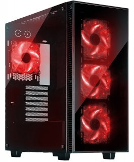 Rosewill CULLINAN-RED ATX Mid Tower Gaming Case With Tempered Glass Panels