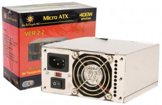 Athena Power AP-MP4ATX40 400 Watt 20+4 pin SFX mATX PSU with PCIe/SATA