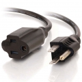 C2G 1 Foot 3-Prong Outlet Saver Power Extension Cord