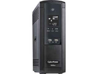CyberPower BRG1500AVRLCD Intelligent LCD UPS System, 1500VA/900W, 12 Outlets, AVR, Mini-Tower