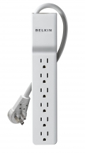 Belkin BE106001-06R 720J 6 Outlet Surge Protector 6 Foot Cord