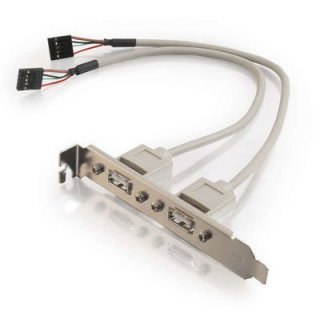 C2G 2-Port USB Header Bracket Adapter