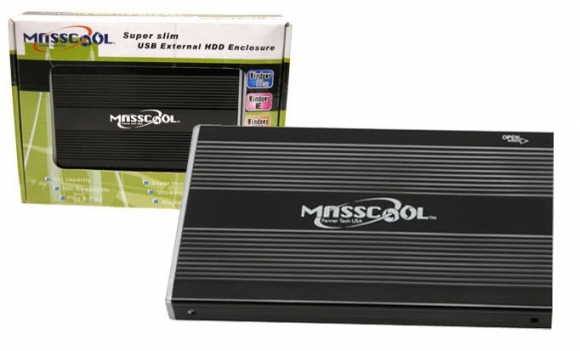 Masscool 2.5'' UE211 USB IDE Mirror Finish Drive Enclosure (BLACK)