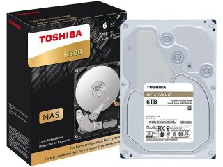 Toshiba N300 6TB NAS Internal Hard Drive 7200 RPM SATA 6Gb/s 128MB Cache 3.5inch - HDWN160XZSTA