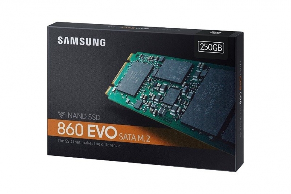 Samsung 860 EVO Series M.2 2280 250GB SATA III 3D NAND Internal Solid State Drive (SSD) MZ-N6E250BW