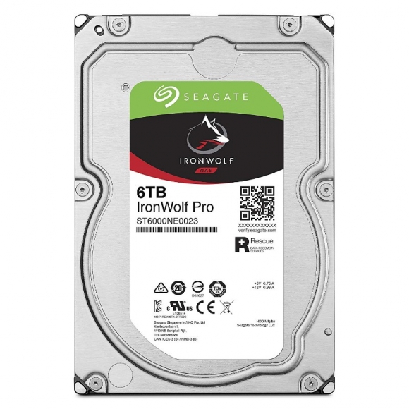 Refurbished Seagate IronWolf Pro ST6000NE0021 6TB 7200 RPM 256MB Cache SATA 6.0Gb/s 3.5 Internal Hard Drive Bare Drive