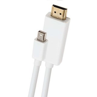 Syba SY-CAB33019 6 Foot Mini DP Male to HDMI Male Cable - WHITE