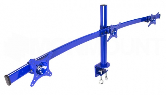 MonMount Blue Curved 27 Inch LCD Triple Monitor Mount