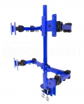MonMount LCD-2020-BLUE Blue Quad LCD Monitor Stand Desk Mount Adjustable Arm