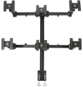 MonMount LCD-2000B Premium 6-Screen Full Adjustable LCD Monitor Stand - Desk Clamp Style
