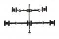 MonMount Five Monitor Desk Clamp Mount with Tilt and Swivel