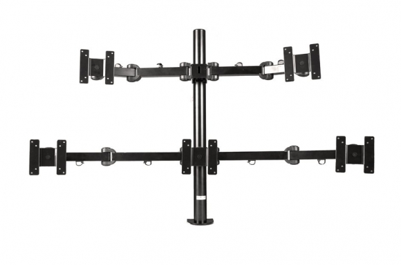 MonMount Five Monitor Desk Clamp Mount with Tilt and Swivel