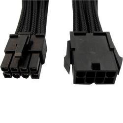 GeLid CA-8P-01 Black 300mm Single Sleeve 8-pin EPS12V Power Cable