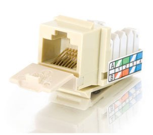 C2G 35200 RJ45 Cat5e Keystone Jack - 90 Degree (Ivory)