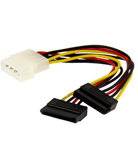 BattleBorn Molex to Dual SATA Power Adapter - 8 inch