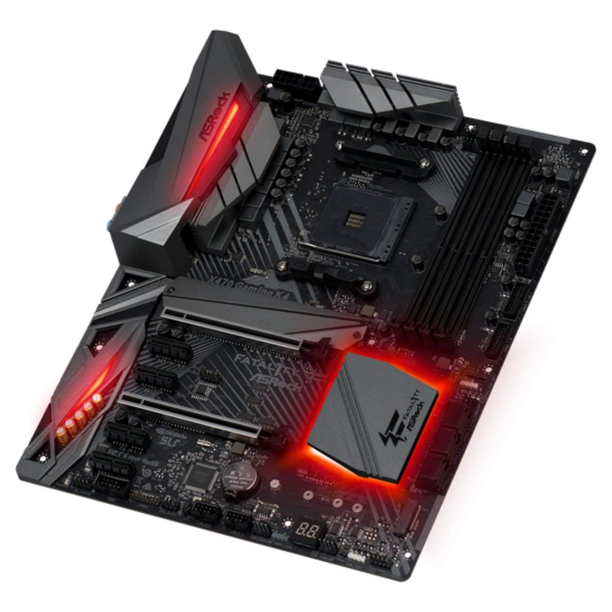 ASRock Fatal1ty X470 Gaming K4 AM4 AMD Promontory X470 SATA 6Gb/s USB 3.1 HDMI ATX AMD Motherboard