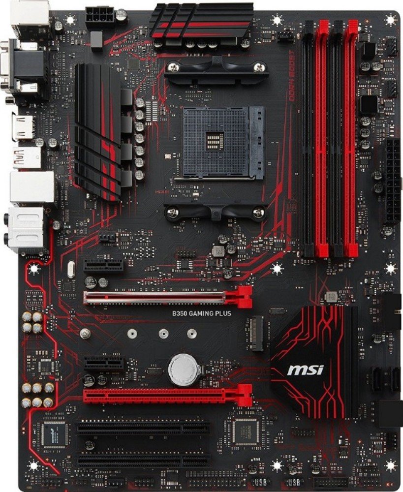 MSI B350 GAMING PLUS AM4 AMD B350 SATA 6Gb/s USB 3.1 HDMI ATX AMD Motherboard