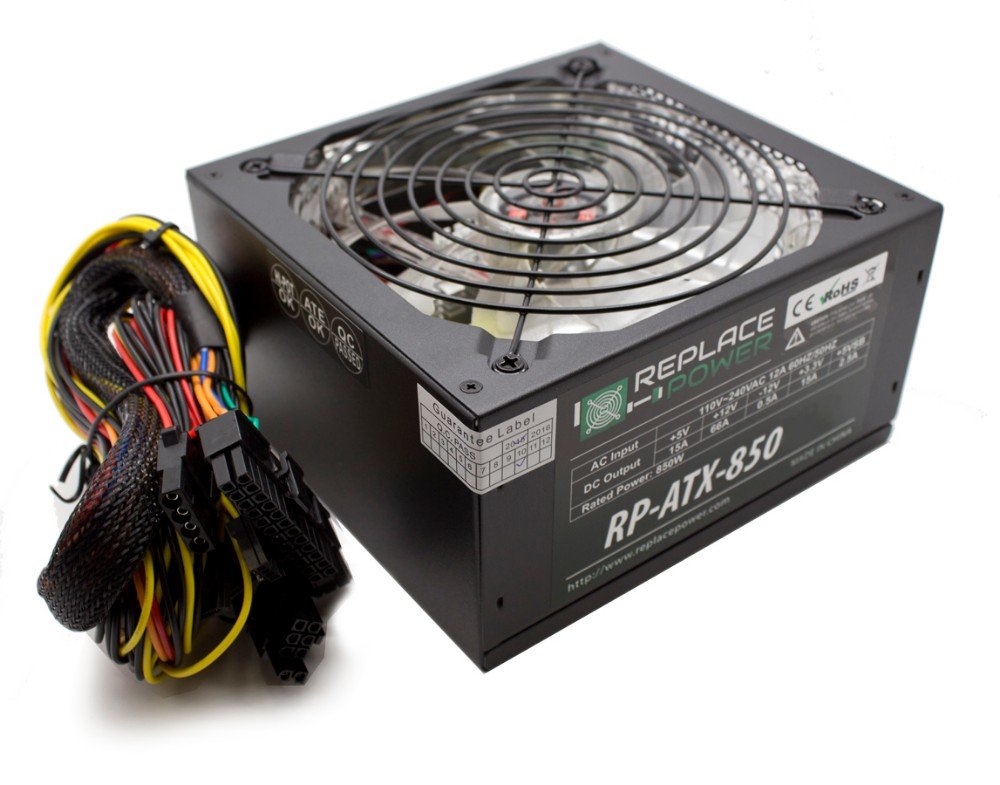 ReplacePower 850 Watt ATX Power Supply Blue LED : www.expertmanpc.com