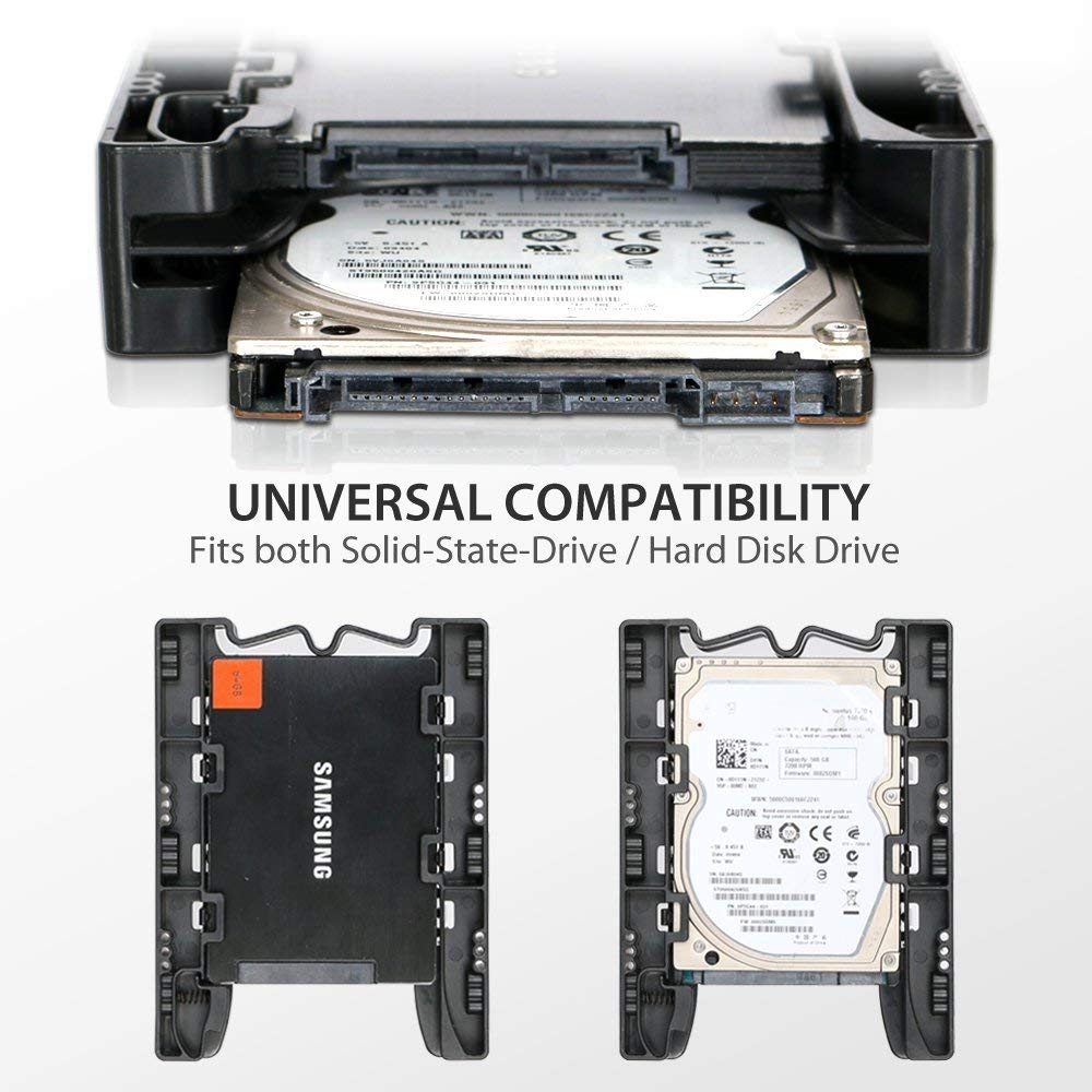 ICY DOCK EZ-Fit Lite MB290SP-1B (with SATA Cable) Dual 2.5 HDD & SSD Light Weight Mounting Bracket for Internal 3.5 Drive Bay