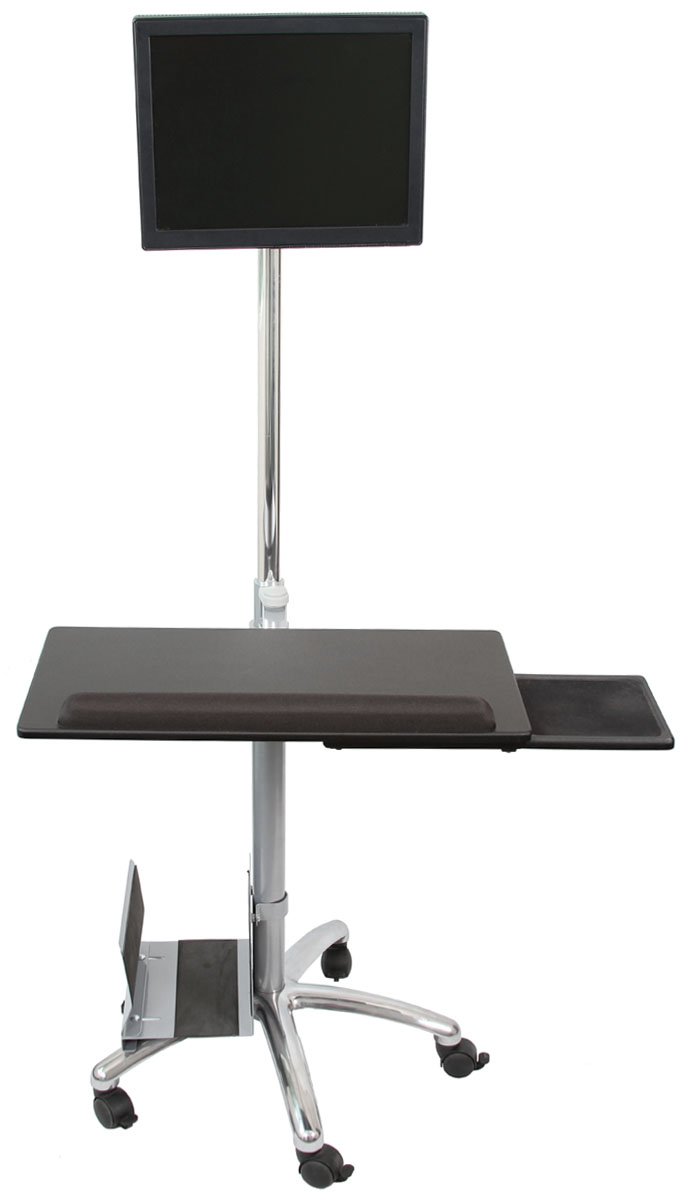 MonMount PC130A Mobile Computer Cart on Wheels